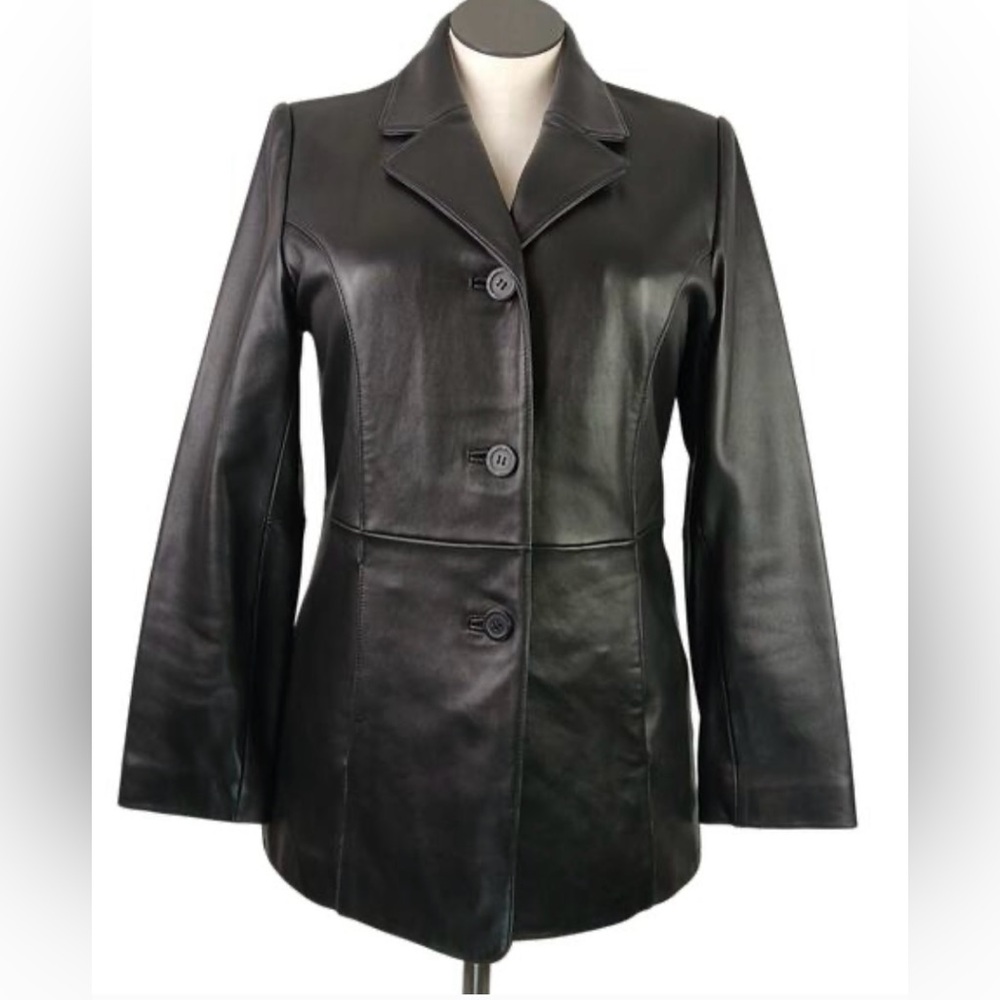 Alder Genuine Leather blazer jacket